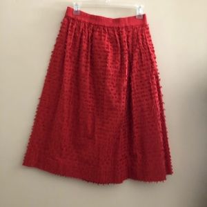 J. Crew Burnt Orange textured Midi Skirt